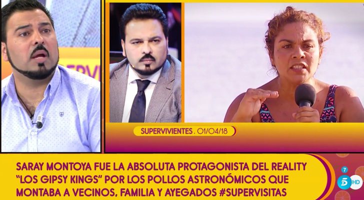 Rótulo con la falta de ortografía en `Sálvame`. / TELECINCO