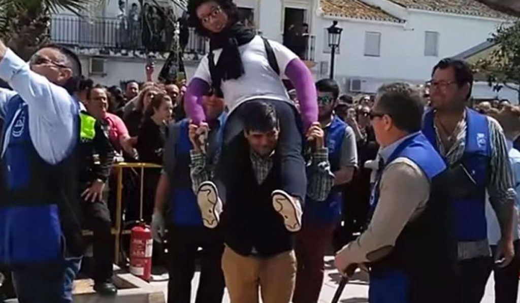 'Quema de Judas' en la localidad sevillana de Coripe. EL ESPAÑOL