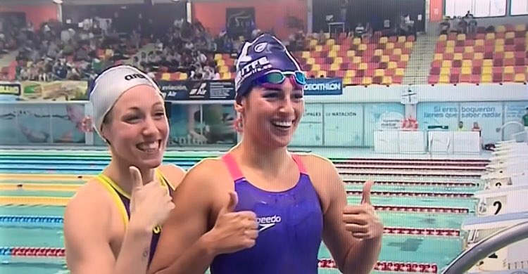 Michelle Alonso y Jessica Vall posan durante el campeonato de España absoluto | TWITTER