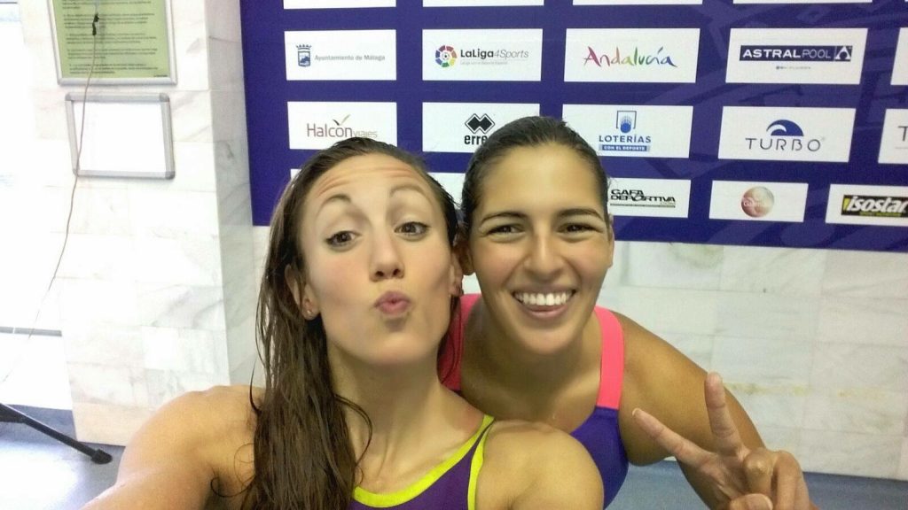 Michelle Alonso y Jessica Vall posan durante el campeonato de España absoluto | CEDIDA