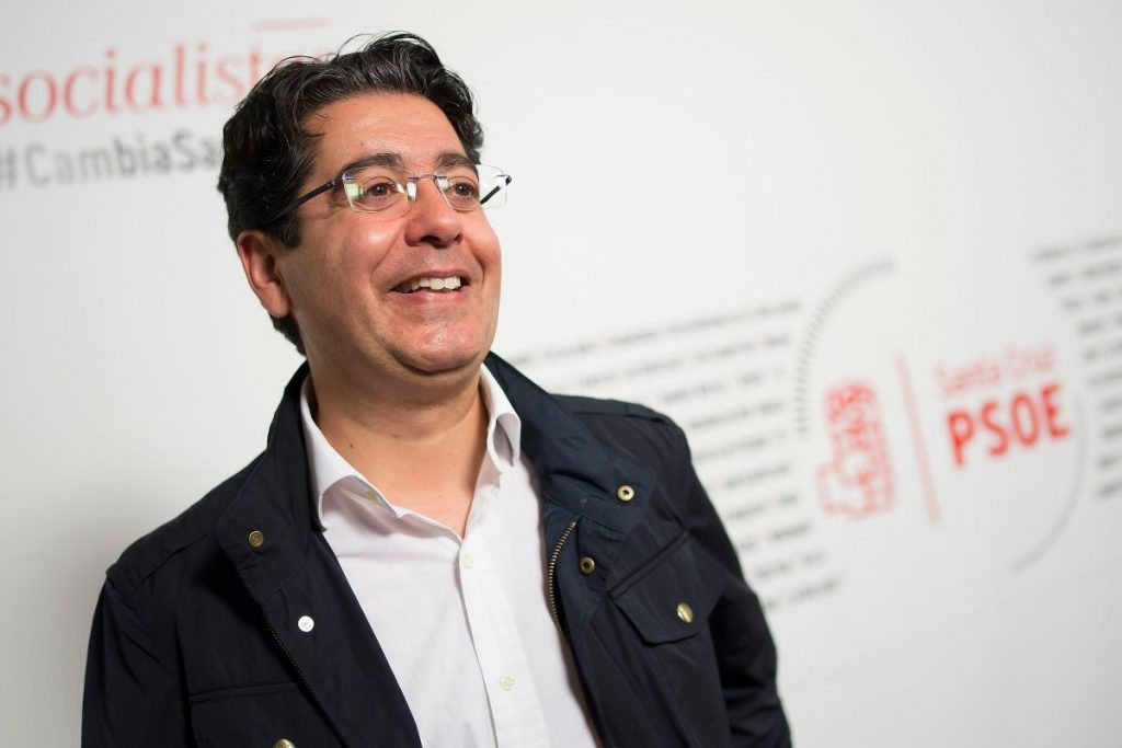 Pedro Martín, secretario general de los socialistas tinerfeños, en un instante de la entrevista ÁLEX ROSA
