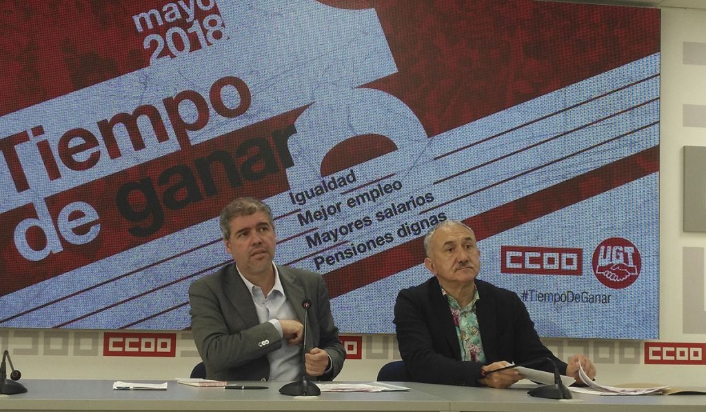 Sordo y Flores presentaron los actos del Primero de mayo. Europa Press