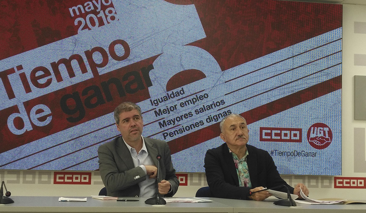 Sordo y Flores presentaron los actos del Primero de mayo. Europa Press