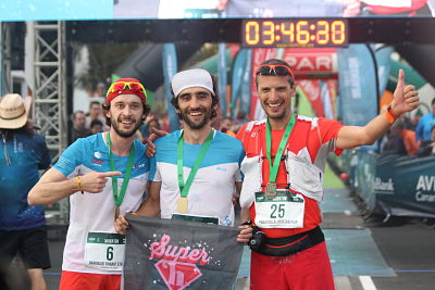 podio masculino REVENTON TRAIL AGUAS DE LA PALMA 2018