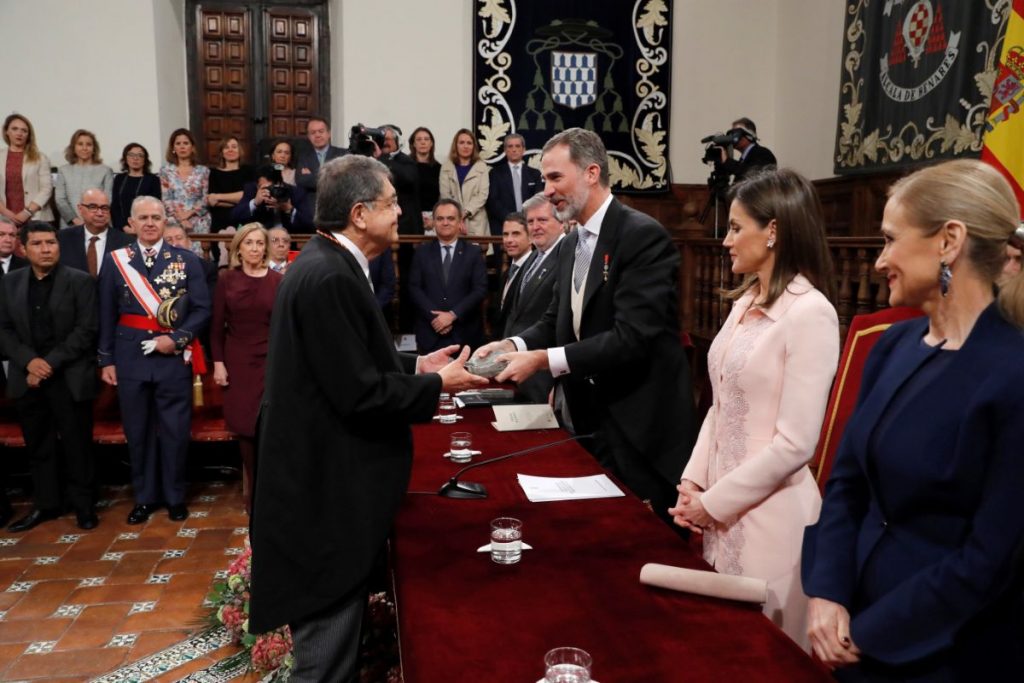 Sergio Ramírez ofreció su discurso tras recibir el Premio Cervantes. | EP