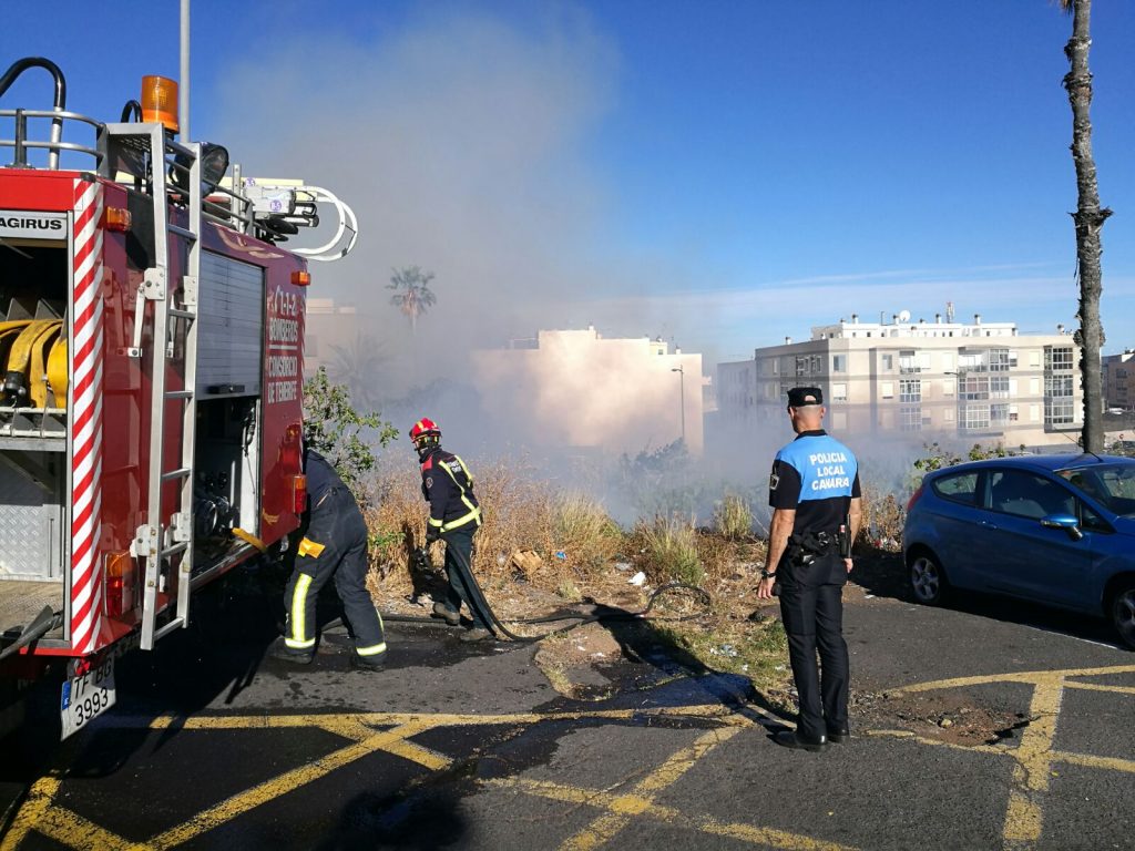 Incendio declarado en La Cuesta. / FOTO: Andrés Gutiérrez