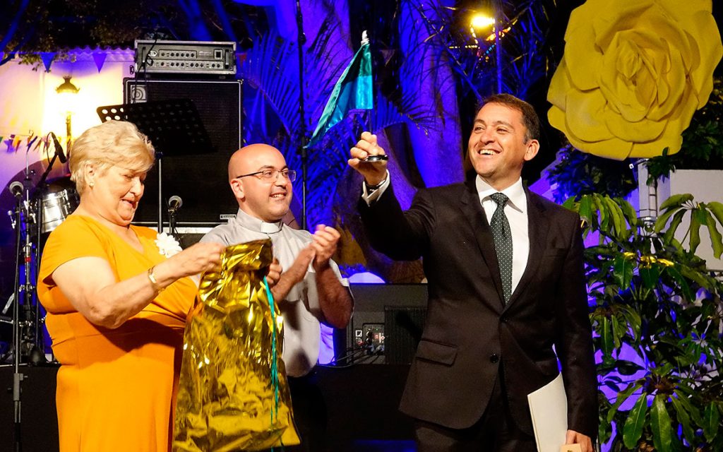 José Manuel Bermúdez hizo de pregonero el sábado en las fiestas de Nuestra Señora de las Nieves