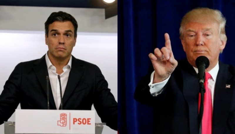 Pedro Sánchez y Donald Trump. / EP