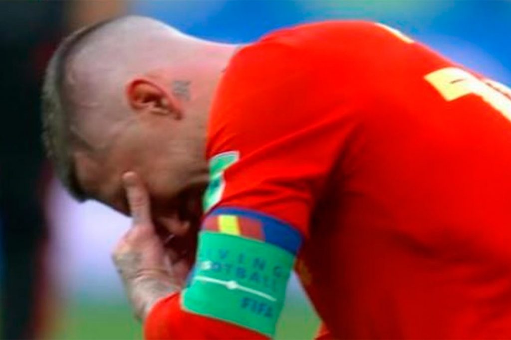 SERGIO RAMOS LLORA ESPAÑA RUSIA