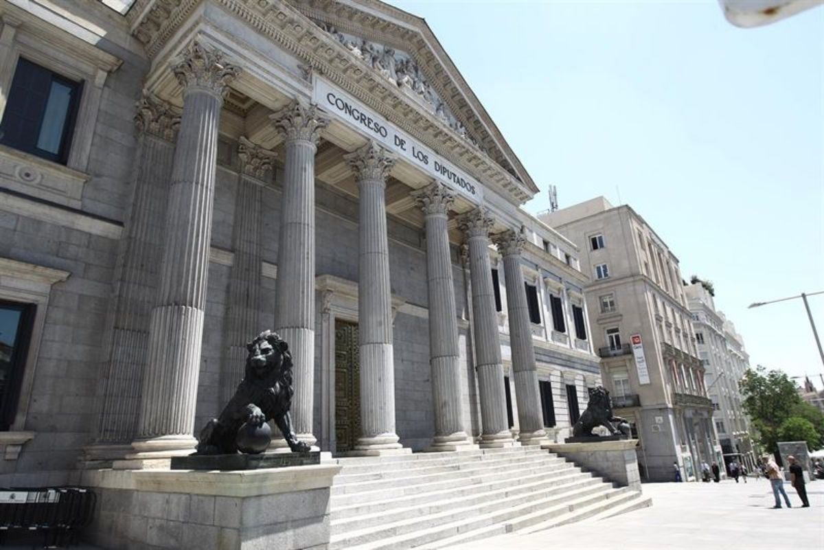 Vista del Exterior del Congreso de los Diputados. Europa Press