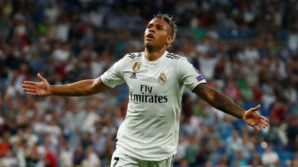 Mariano Díaz celebra su gol ante la Roma