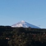 El Teide, nevado tras el paso de la borrasca por la Isla. / DA