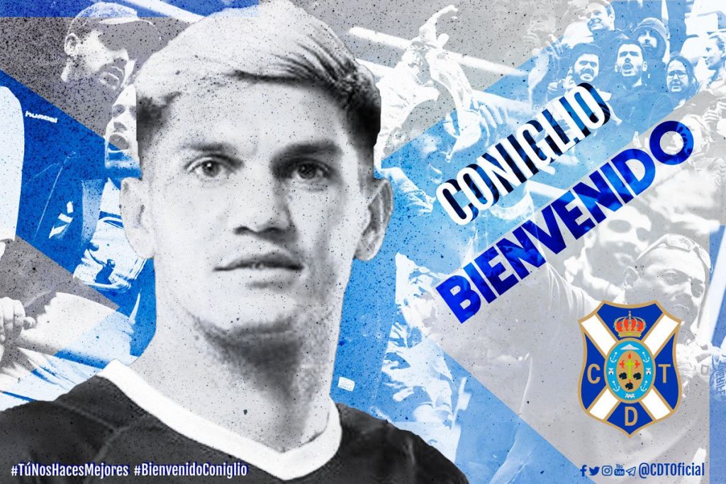 El delantero argentino Fernando Coniglio. / TWITTER CD TENERIFE