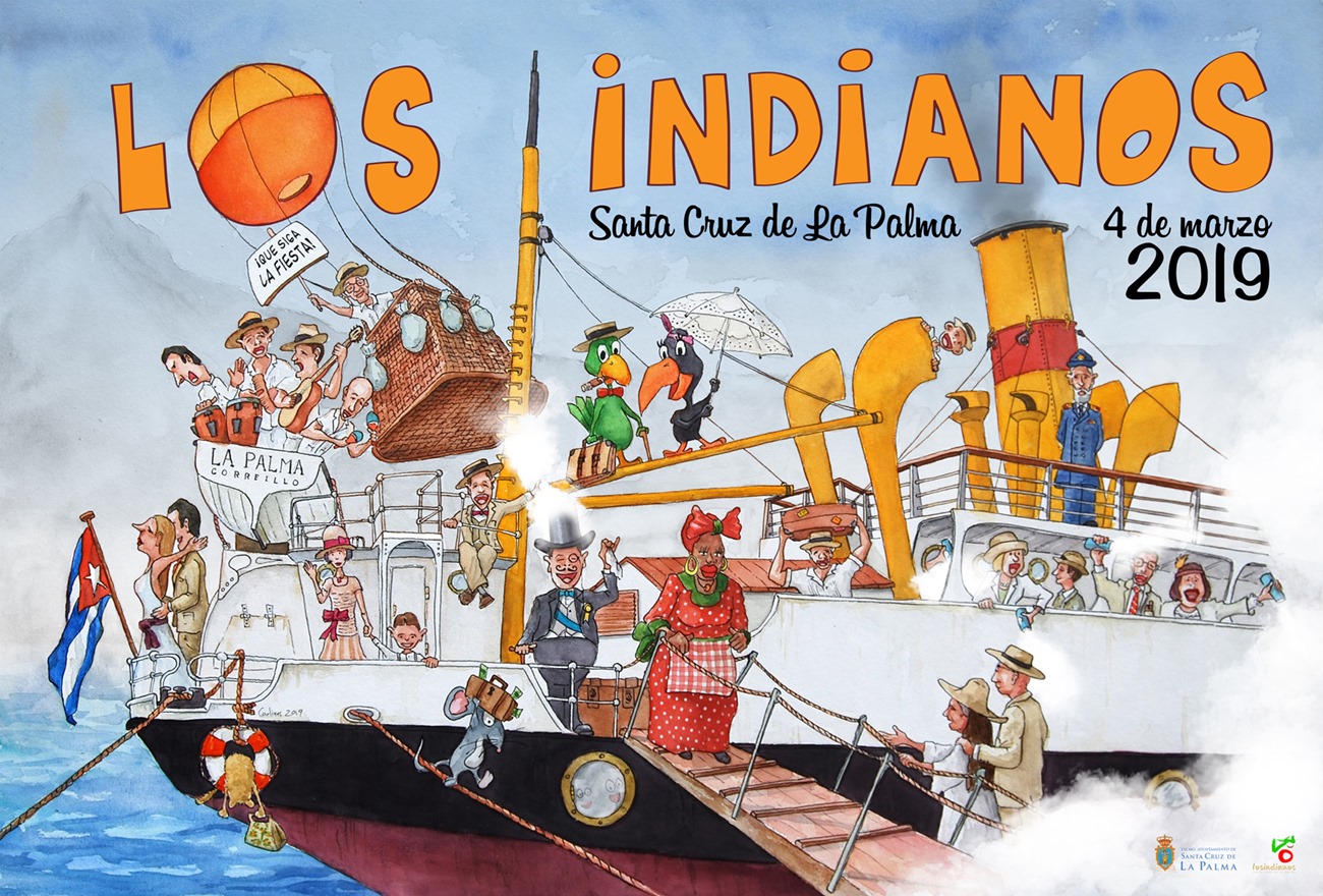 Puesta de largo del cartel de Indianos y tirón de orejas a Gobierno y Cabildo. / DA