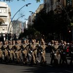 La celebración de la Pascua Militar tuvo lugar ayer, como es tradicional, frente al Palacio de Capitanía, en Santa Cruz de Tenerife. Fran Pallero.