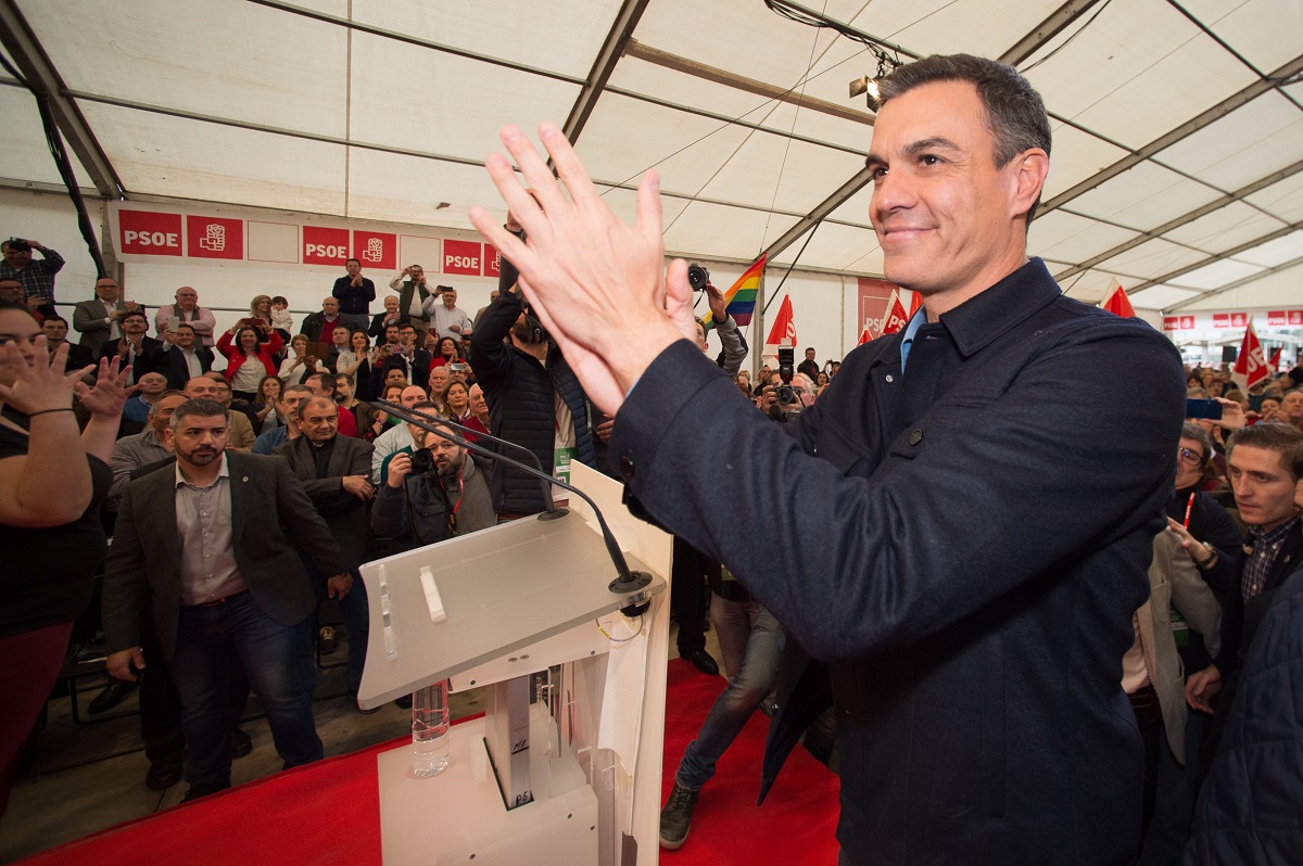 El presidente del Gobierno Pedro Sánchez en Murcia. | EP