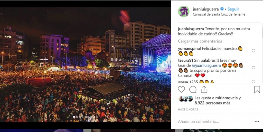 Juan Luis Guerra, agradecido a Tenerife| DA