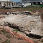 En la visita realizada ayer por el arqueólogo Artemi Alejandro y el arquitecto José Luis Dólera, con el DIARIO, se mostraron los hallazgos de los sondeos realizados. F. Pallero