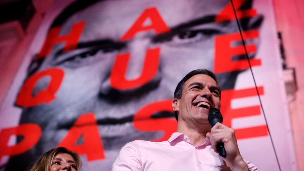 Pedro Sánchez, tras conocerse los resultados en el día de ayer