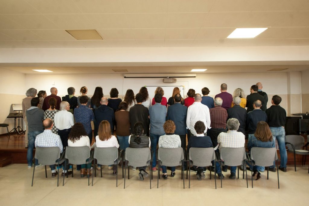 Los docentes que dan clases en los conservatorios de música, durante una protesta denunciando su precariedad. DA