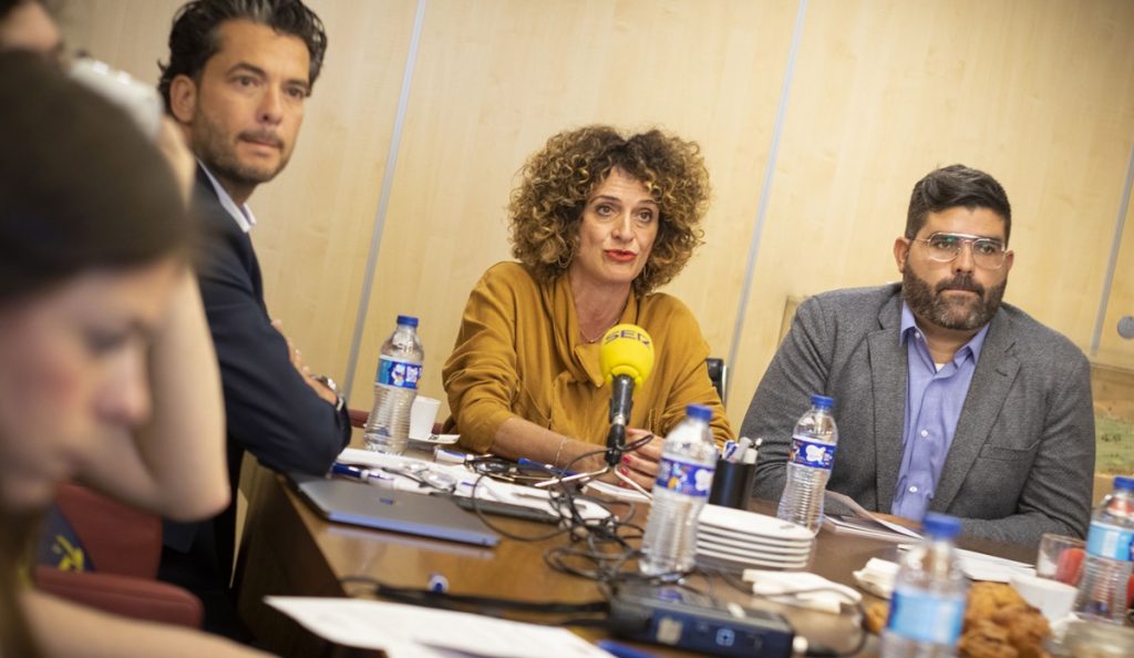 Imagen de la presentación de la memoria, ayer, en el grupo CIO. Mario González