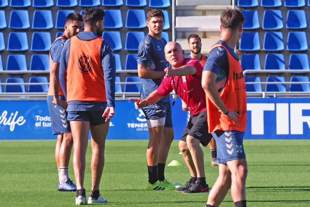 Luis César Sampedro en su primer entrenamiento con el C. D. Tenerife. Sergio Méndez