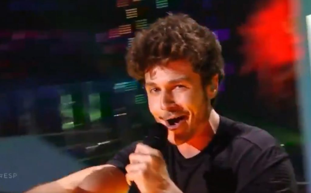 Miki en la final de Eurovisión. Twitter
