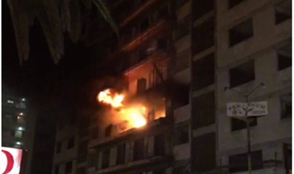 Imagen del incendio acaecido el pasado jueves. DA