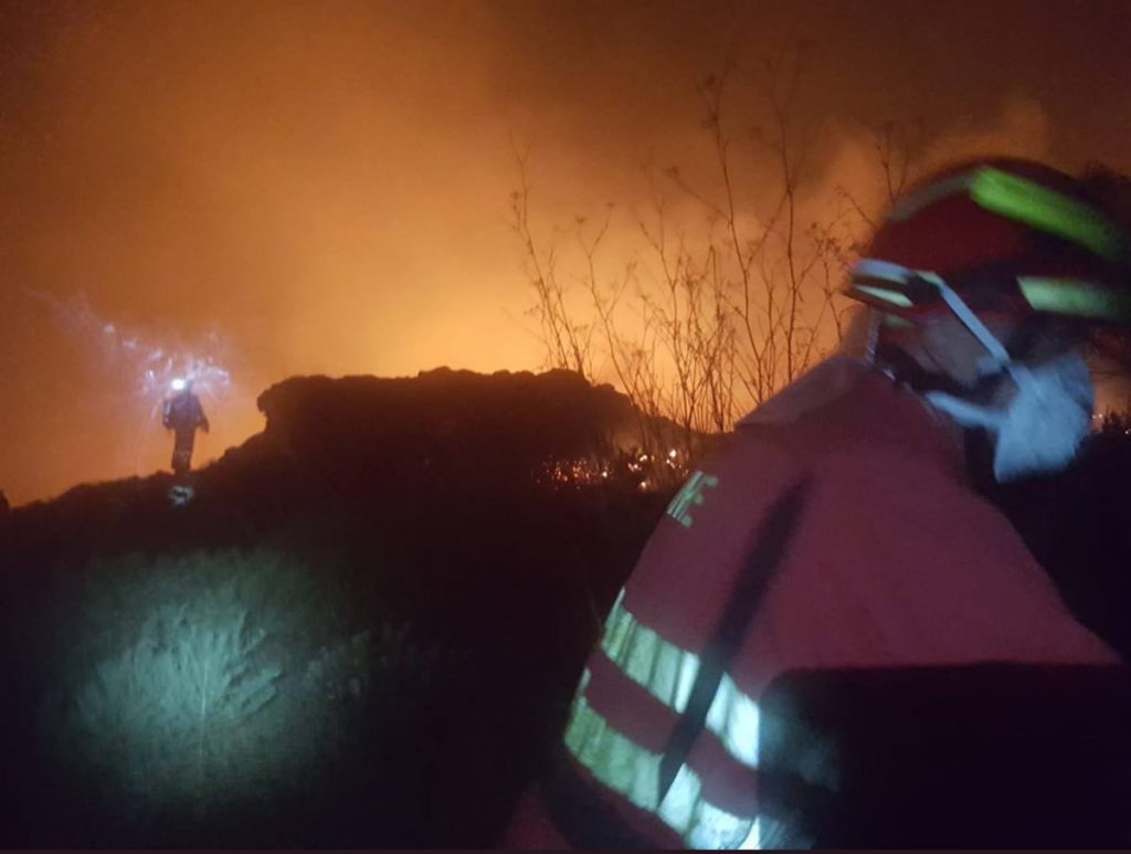 Incendio en la cumbre de Gran Canaria. UME