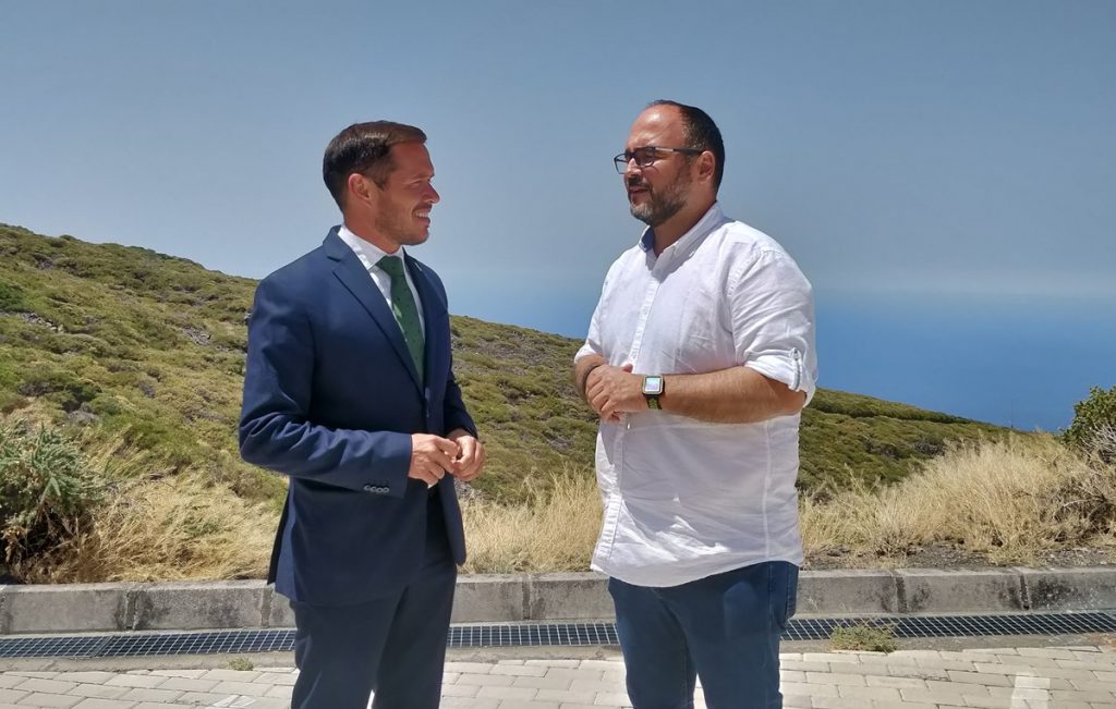 Hernández Zapata y Valbuena, el viernes en La Palma. DA
