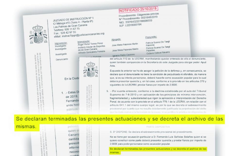Imagen parcial del auto donde se dicta el sobreseimiento provisional de las denuncias de CC. DA