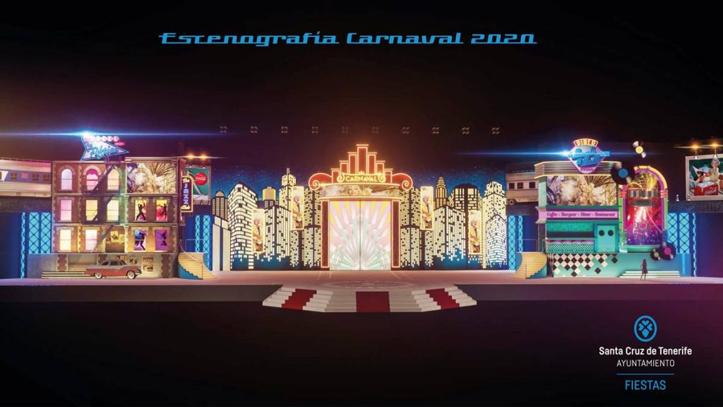El escenario está compuesto por tres espacios principales y con cinco grandes elementos que recuerdan a los años 50, además de que se ha recuperado la plataforma giratoria en el centro. DA