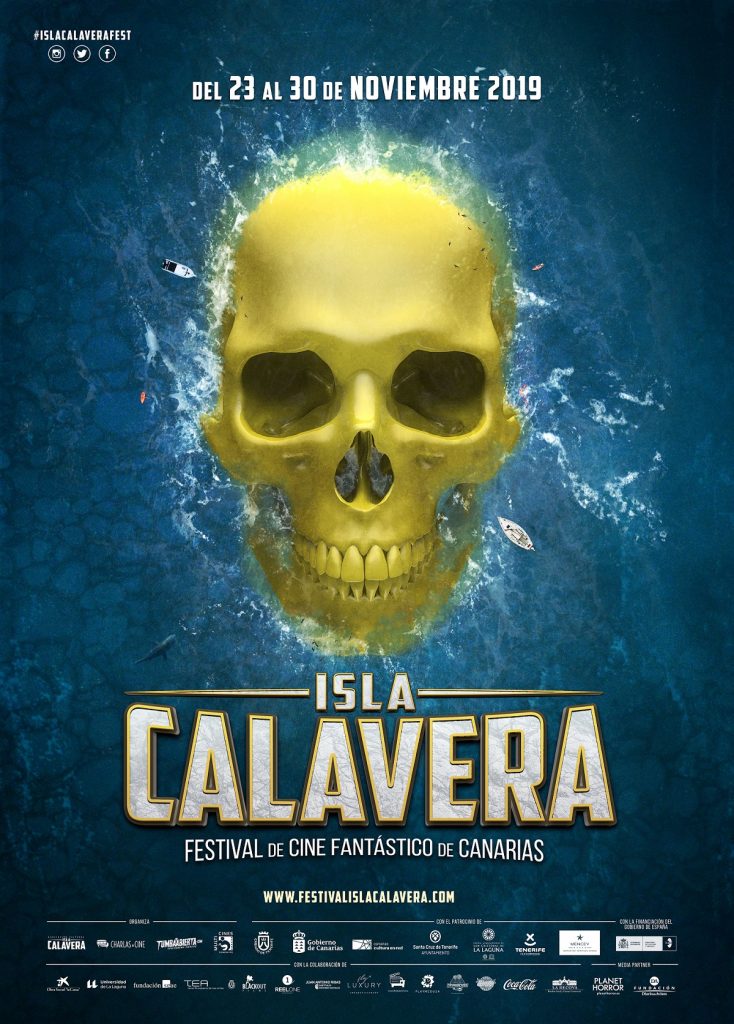 Cartel de la tercera edición del Festival de Cine Fantástico de Canarias Isla Calavera.