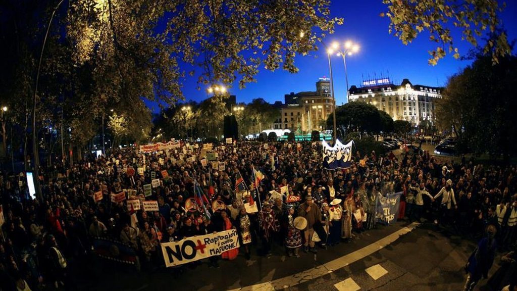 Un momento de la gran "Marcha por el Clima" convocada por distintas organizaciones. EFE
