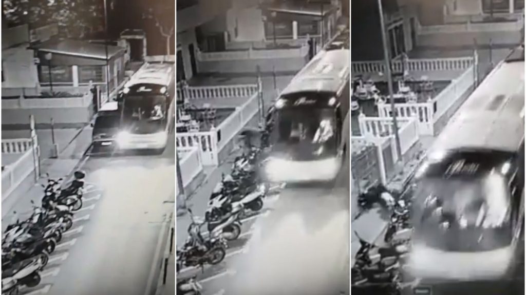 El incidente tuvo lugar de madrugada, cuando el hombre se llevó por delante todos lo vehículos aparcados. El Español