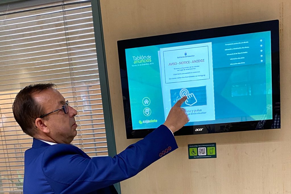 Cajasiete implanta el Tablón de Anuncios Digital en toda su red de oficinas