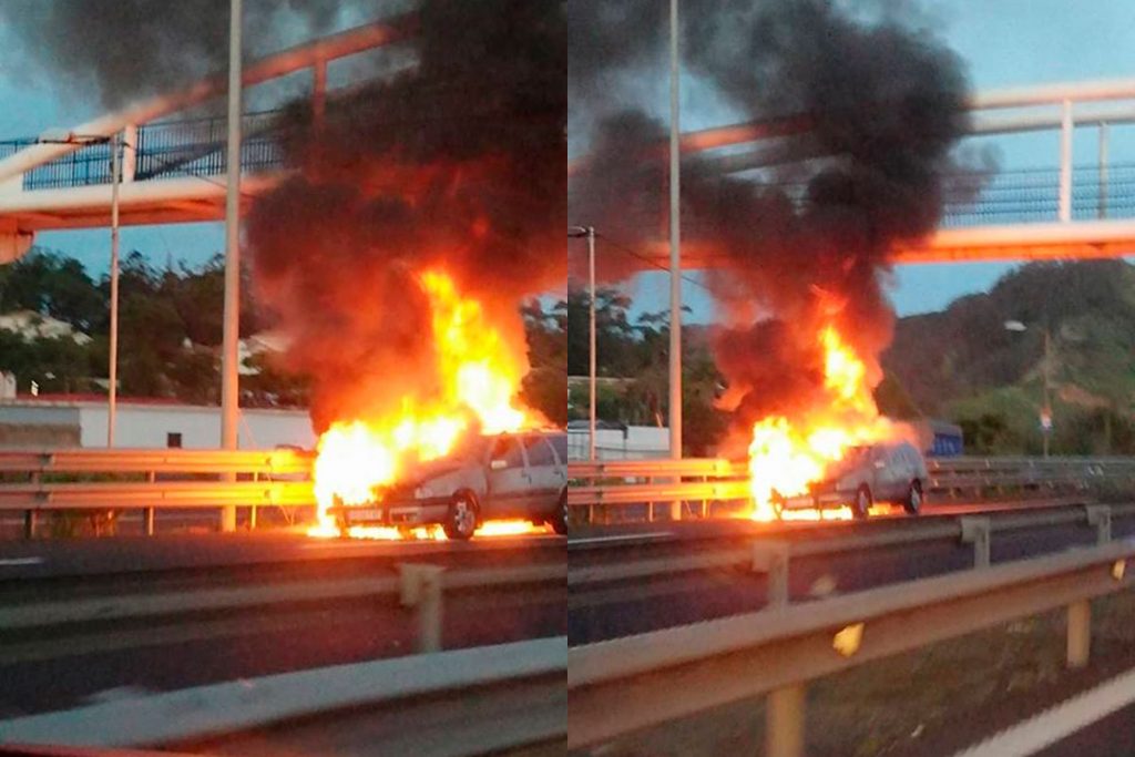INCENDIO COCHE TF5 CRUZ CHICA