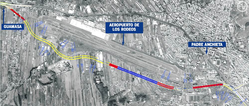 La circunvalación saldrá desde Guamasa, se desviará a la derecha a la altura de la cafetería El Búnker, pasará en túnel Los Rodeos, y luego se incorporará en Lora y Tamayo. DA