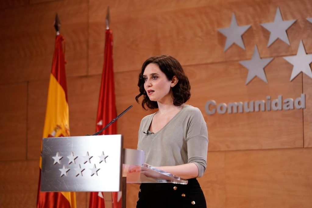 La presidenta de la Comunidad de Madrid, Isabel Díaz Ayuso. EP