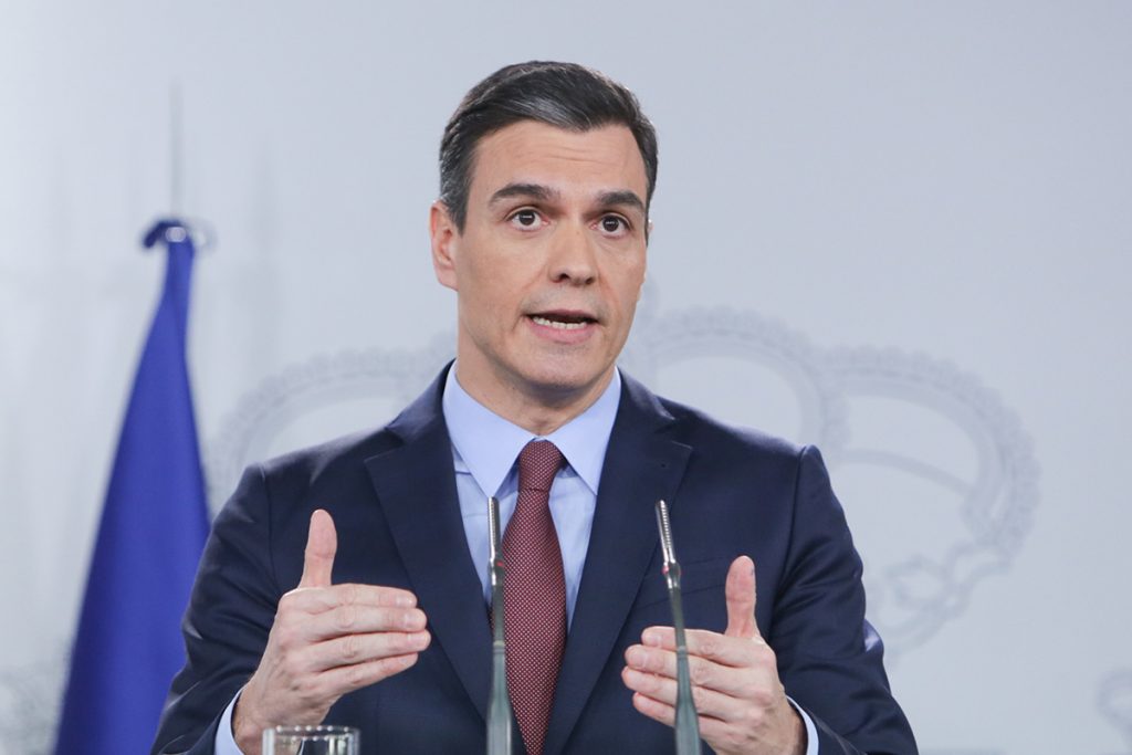 El presidente del Gobierno, Pedro Sánchez