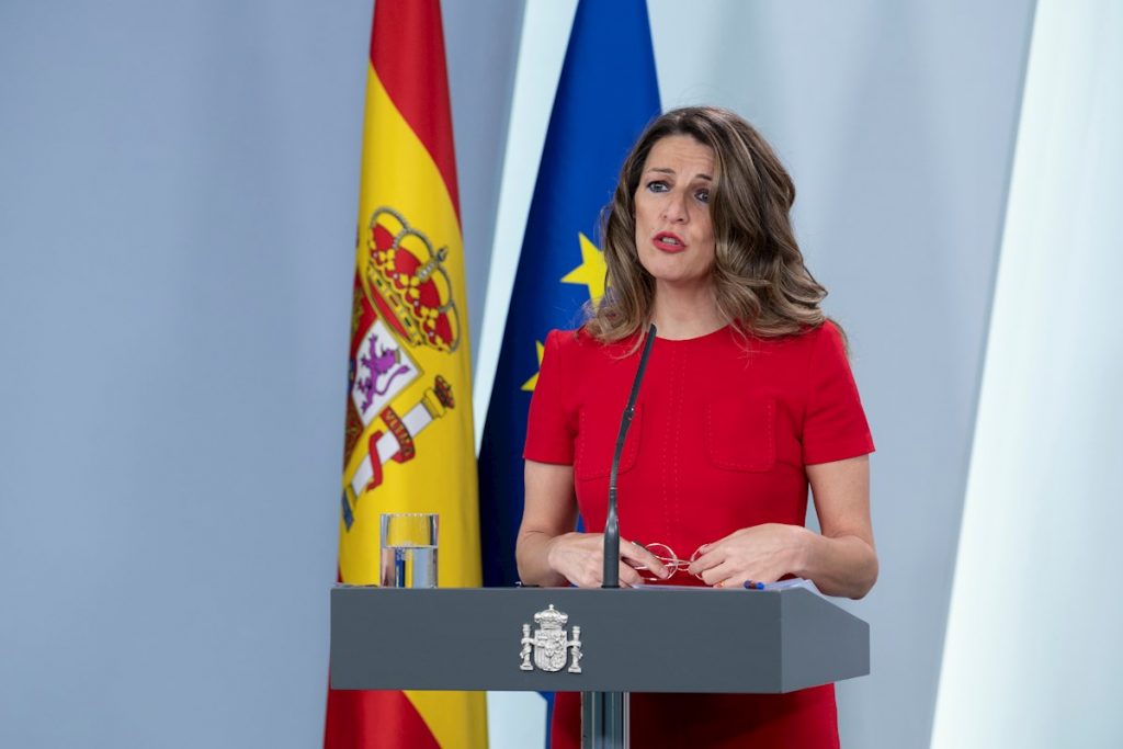 La ministra de Trabajo, Yolanda Díaz