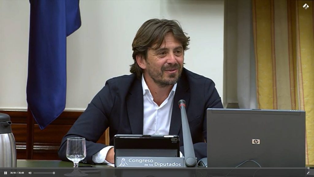 Jorge Marichal, ayer durante su intervención en el Congreso. DA