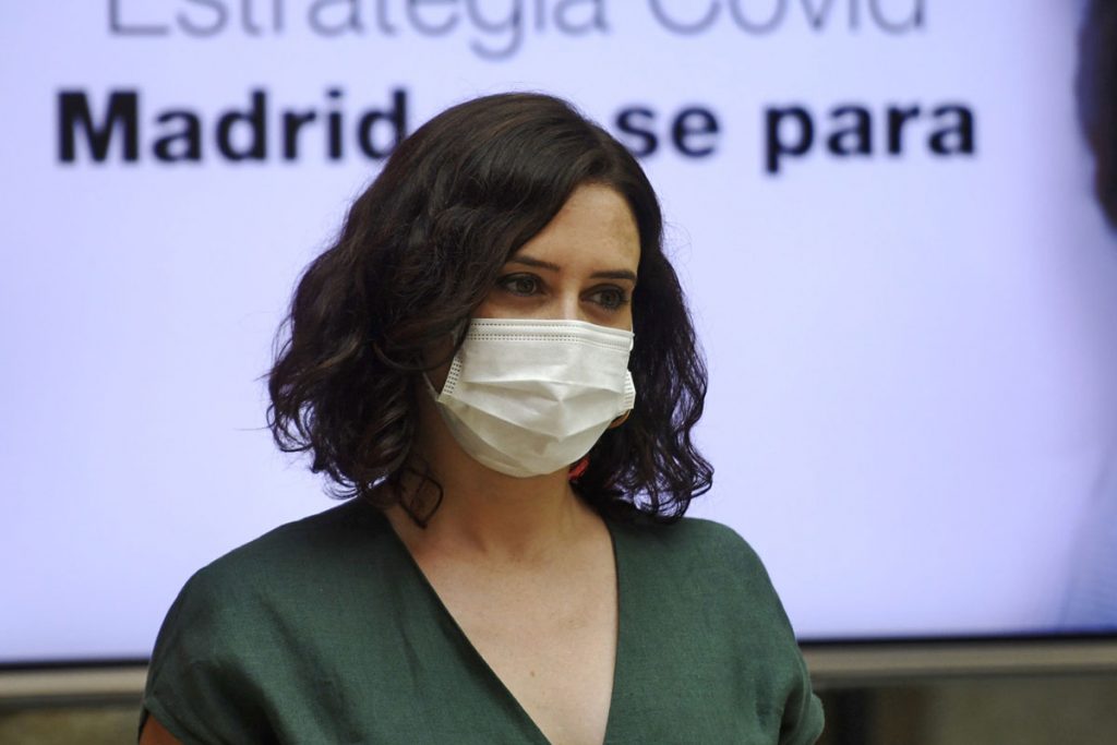 La presidenta de la Comunidad de Madrid, Isabel Díaz Ayuso