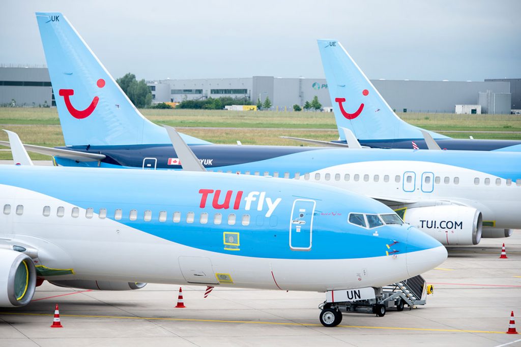 Aviones de la compañía TUI