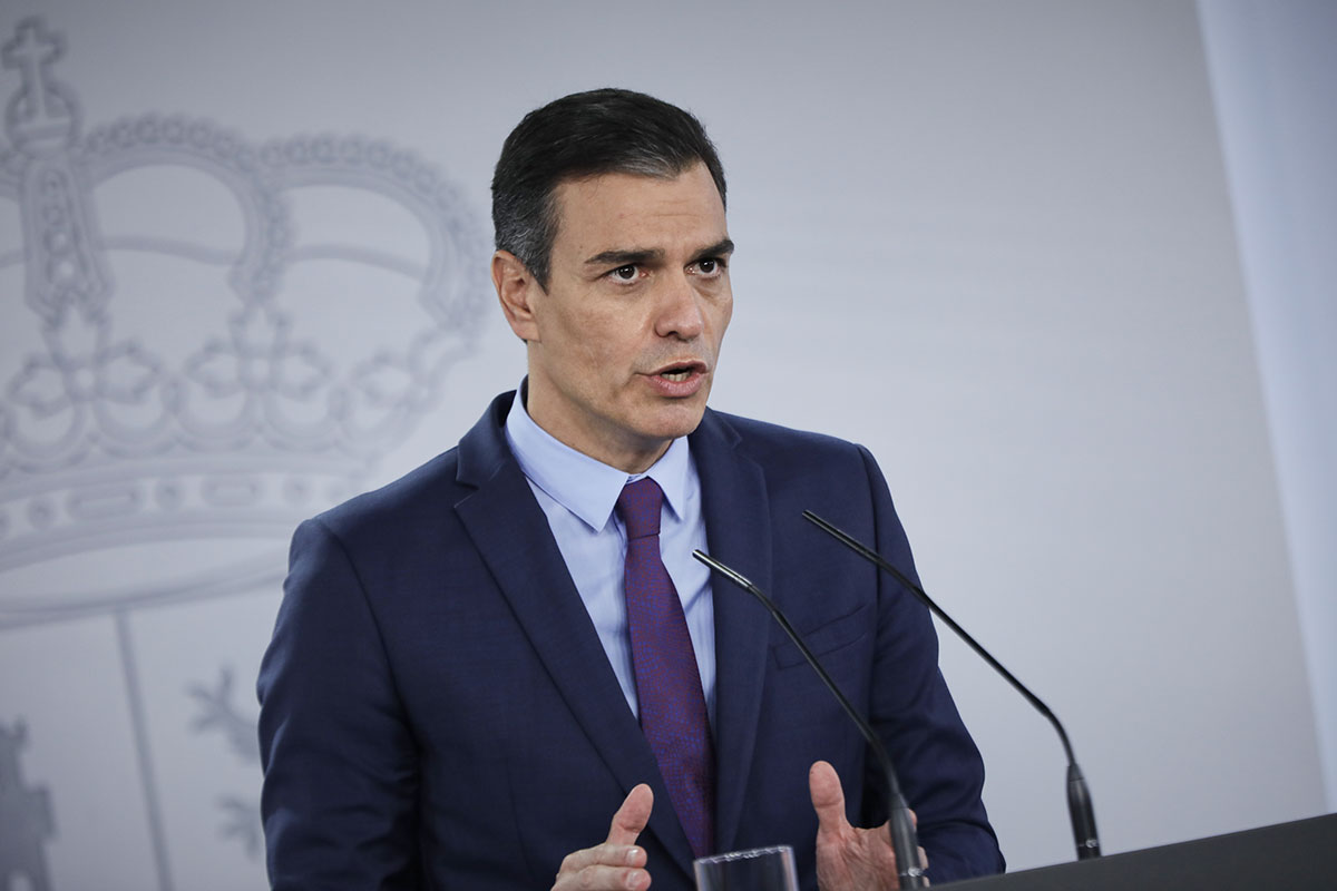 El presidente del Gobierno, Pedro Sánchez