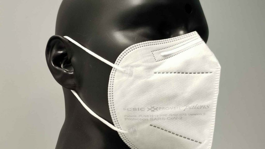 Imagen de la mascarilla FFP2 CSIC