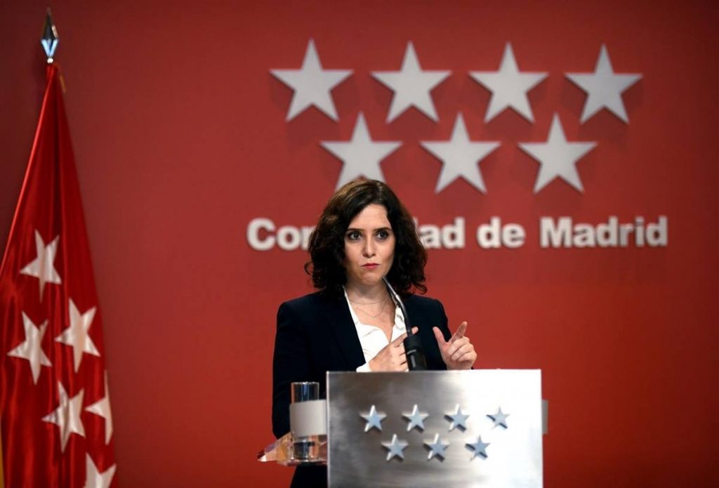 La presidenta de la Comunidad de Madrid, Isabel Díaz Ayuso. EP