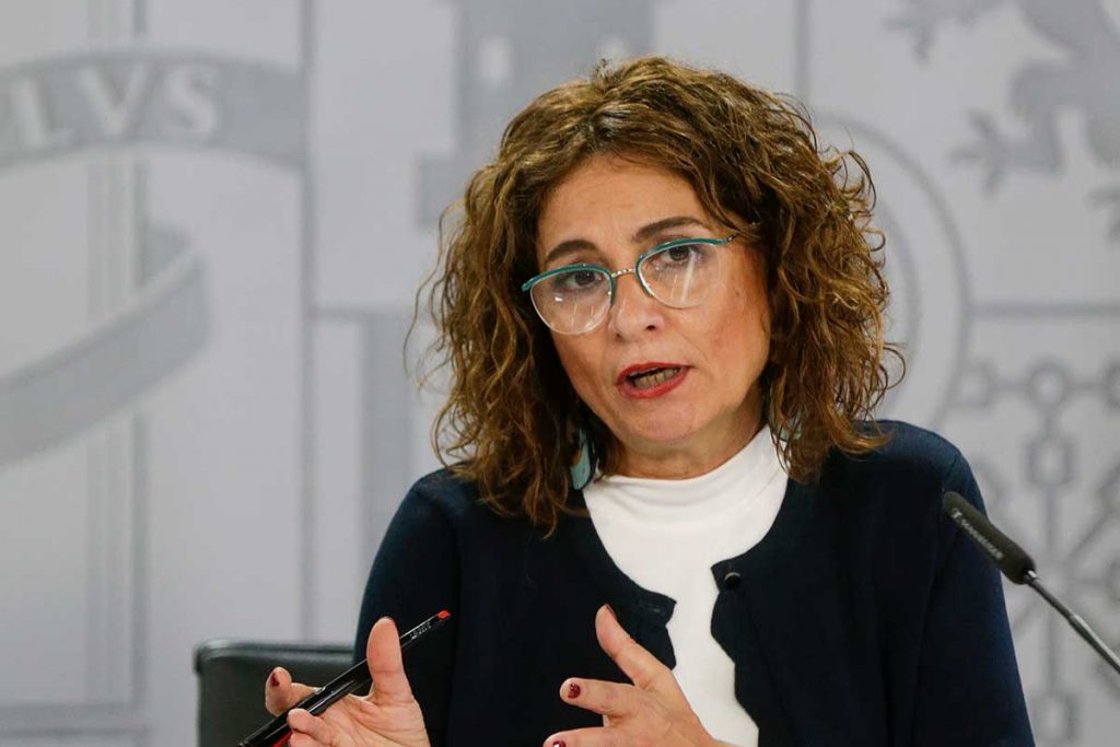 La ministra portavoz y de Hacienda, María Jesús Montero