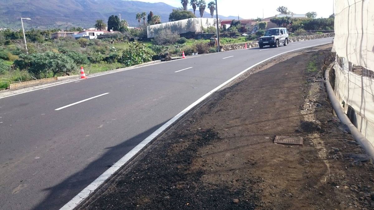 Imagen de trabajos en una vía de La Palma. DA