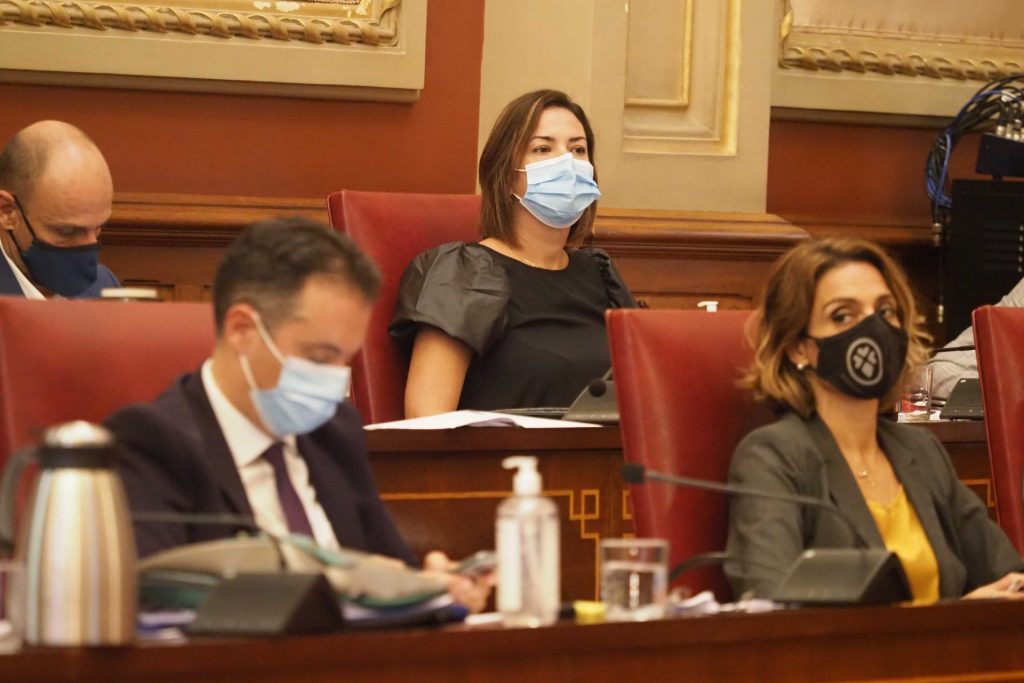 Evelyn Alonso, durante el Pleno ordinario de octubre
